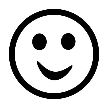 Beyaz arkaplanda insan yüzü simgesi izole edildi