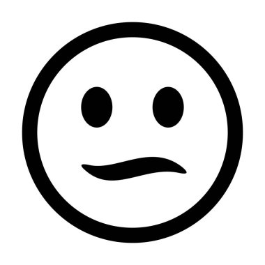 Beyaz arkaplanda insan yüzü simgesi izole edildi