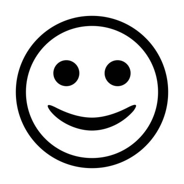 Beyaz arkaplanda insan yüzü simgesi izole edildi