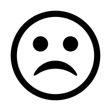 Beyaz arkaplanda insan yüzü simgesi izole edildi