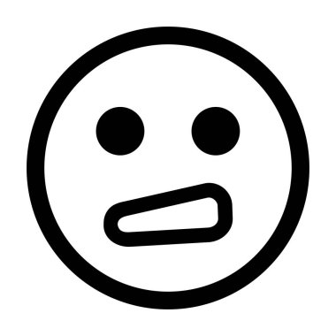 Beyaz arkaplanda insan yüzü simgesi izole edildi