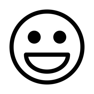 Beyaz arkaplanda insan yüzü simgesi izole edildi