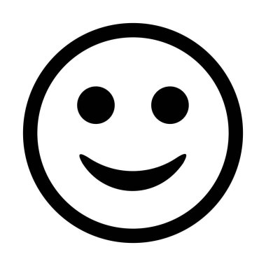 Beyaz arkaplanda insan yüzü simgesi izole edildi