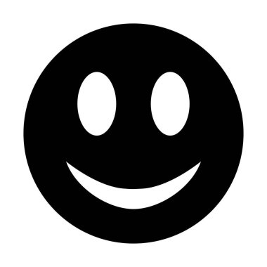 Beyaz arkaplanda insan yüzü simgesi izole edildi