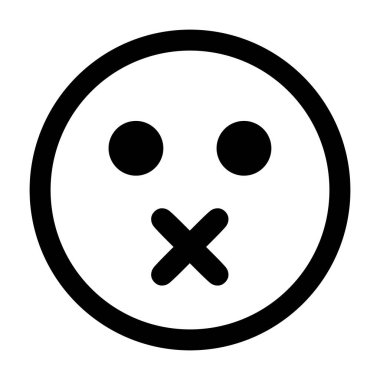 Beyaz arkaplanda insan yüzü simgesi izole edildi