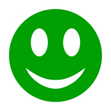 Beyaz arkaplanda insan yüzü simgesi izole edildi