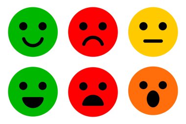 Beyaz arkaplanda insan yüzü simgesi izole edildi