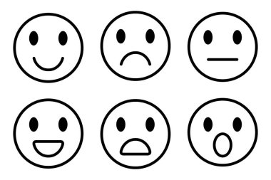 Beyaz arkaplanda insan yüzü simgesi izole edildi