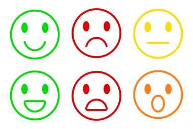 Beyaz arkaplanda insan yüzü simgesi izole edildi