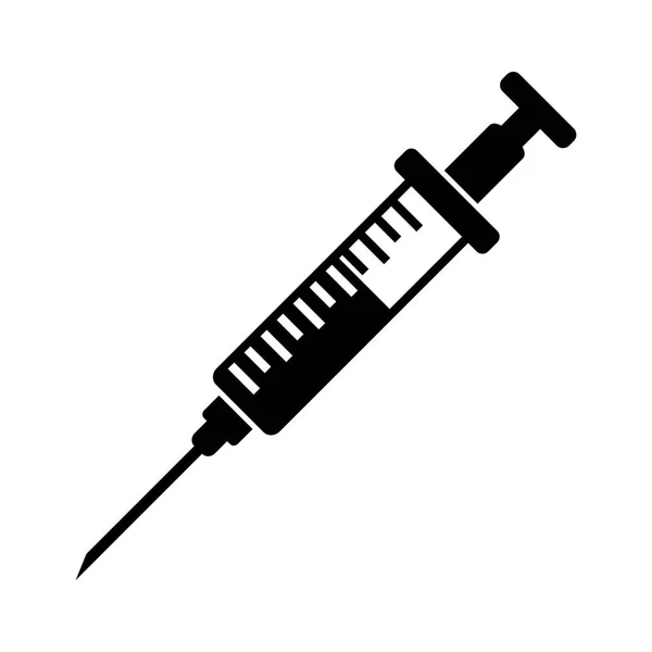 Syringe Icon White Background — Stock Vector