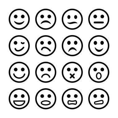 Beyaz arkaplanda insan yüzü simgesi izole edildi