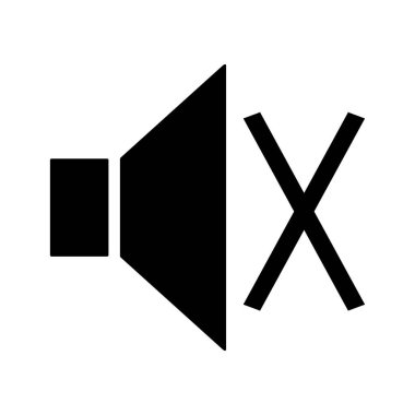 Beyaz arkaplanda hoparlör simgesi