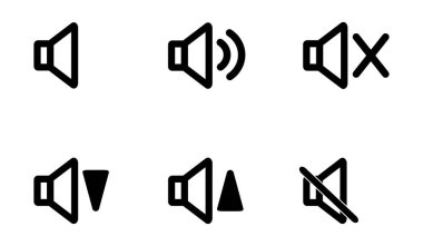 Beyaz arkaplanda hoparlör simgesi