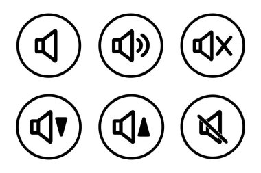 Beyaz arkaplanda hoparlör simgesi