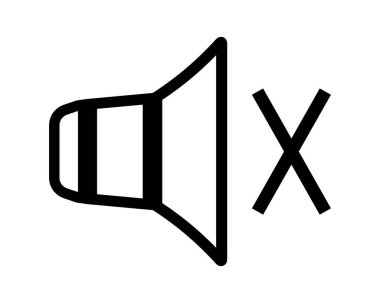 Beyaz arkaplanda hoparlör simgesi