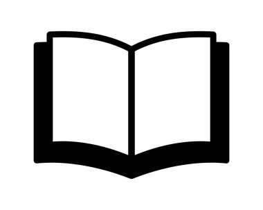 kitap simgesi beyaz zemin üzerine