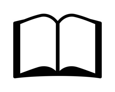 kitap simgesi beyaz zemin üzerine