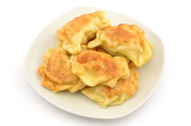 fried dumplings with cabbage and meat