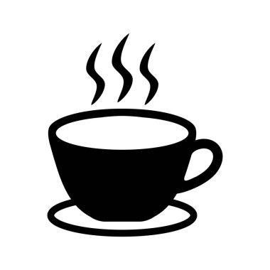 Bir fincan ikonunda sıcak kahve