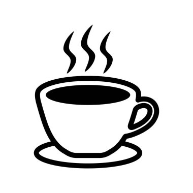 Bir fincan ikonunda sıcak kahve