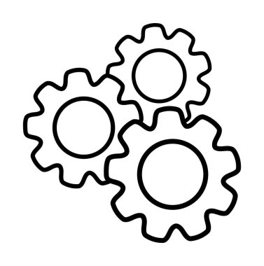 Beyaz arka planda dişli tekerleği