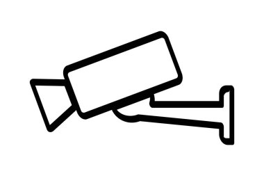 Beyaz arkaplanda endüstriyel kamera simgesi