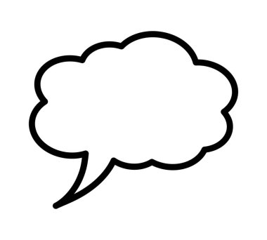 Beyaz arkaplanda düşünce simgesi