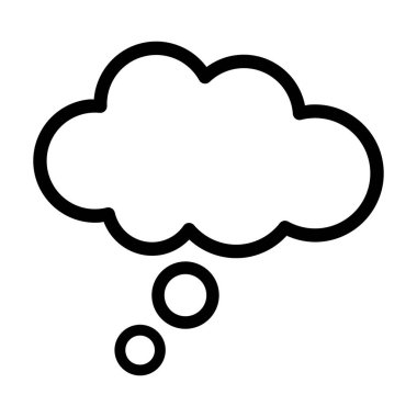 Beyaz arkaplanda düşünce simgesi