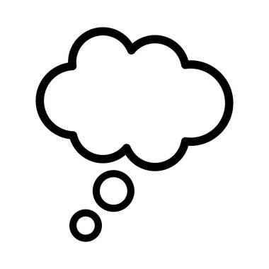 Beyaz arkaplanda düşünce simgesi