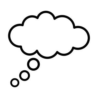 Beyaz arkaplanda düşünce simgesi