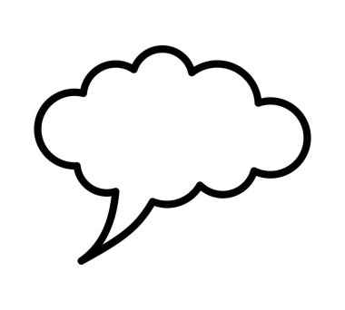 Beyaz arkaplanda düşünce simgesi