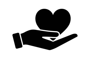 beyaz arkaplanda el simgesi