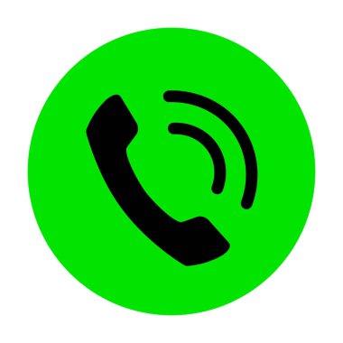 Beyaz arkaplanda telefon simgesi