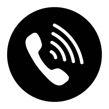 Beyaz arkaplanda telefon simgesi