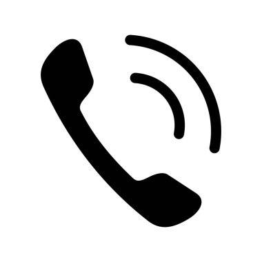 Beyaz arkaplanda telefon simgesi