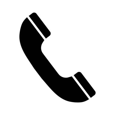 Beyaz arkaplanda telefon simgesi