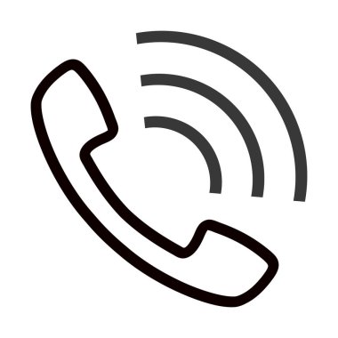 Beyaz arkaplanda telefon simgesi