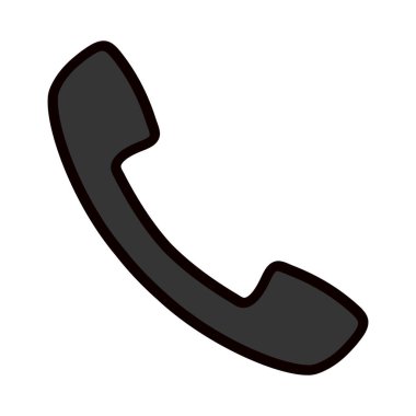 Beyaz arkaplanda telefon simgesi