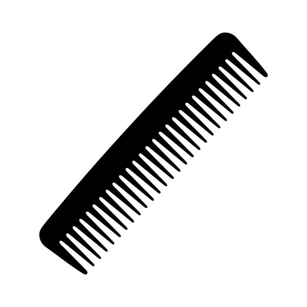 comb icon on white background