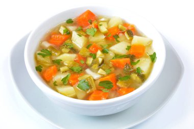 cucumber soup in a bowl