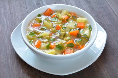 cucumber soup in a bowl