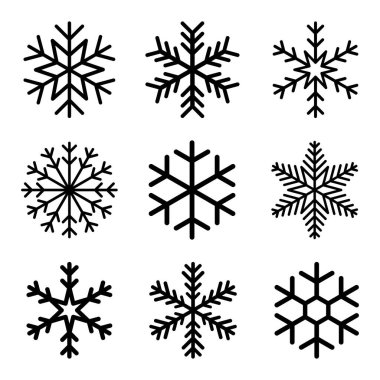 vector snowflakes, frost, ice, decoration