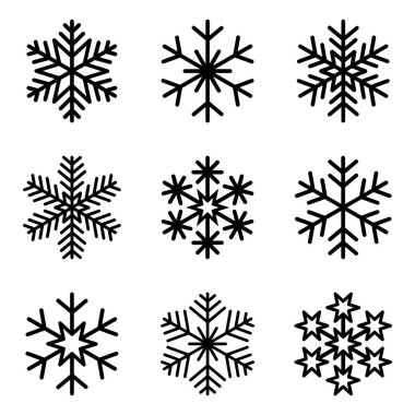 vector snowflakes, frost, ice, decoration