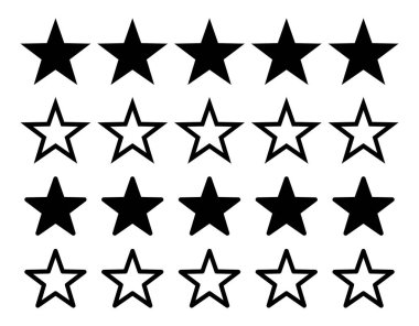 Beyaz bir arka plan üzerinde yıldız