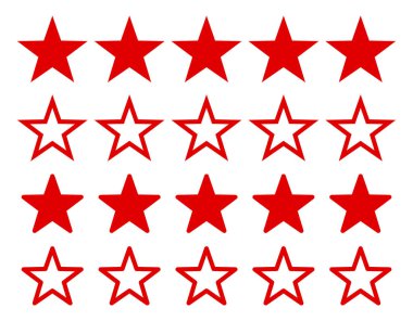 Beyaz bir arka plan üzerinde yıldız