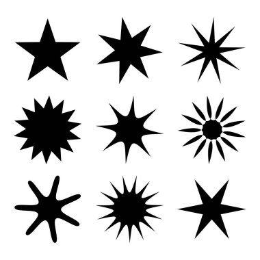 Beyaz bir arka plan üzerinde yıldız