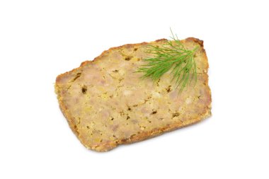 roast pork on a white background