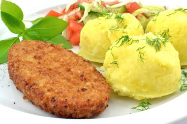 fish cutlet with potatoes