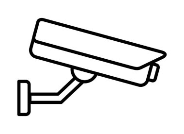 Beyaz arkaplanda endüstriyel kamera simgesi