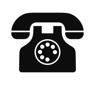 Beyaz arkaplanda telefon simgesi